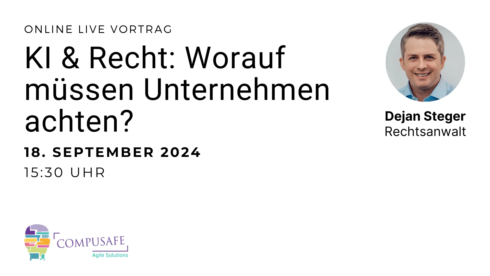 ONLINE LIVE VORTRAG 18. SEPTEMBER 2024 15:30 UHR